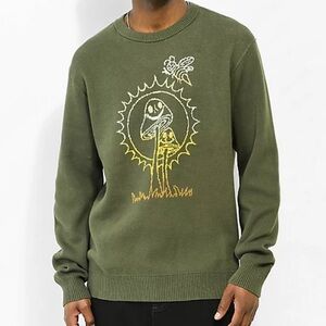 Vans Men’s “Plant Harmony” Knit Sweater, Large. Olive Green. NWT.